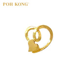 POH KONG 916/22K Yellow Gold Duet Of Hearts Pendat