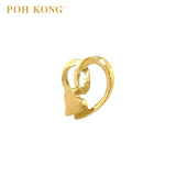 POH KONG 916/22K Yellow Gold Duet Of Hearts Pendat