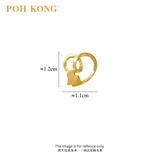 POH KONG 916/22K Yellow Gold Duet Of Hearts Pendat