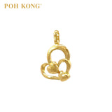 POH KONG 916/22K Yellow Gold Quadruple Hearts Pendant