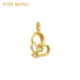 POH KONG 916/22K Yellow Gold Quadruple Hearts Pendant