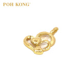 POH KONG 916/22K Yellow Gold Quadruple Hearts Pendant