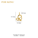 POH KONG 916/22K Yellow Gold Quadruple Hearts Pendant