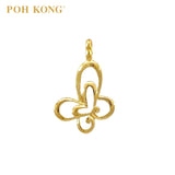POH KONG 916/22K Yellow Gold Double Butterfly Pendant
