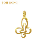 POH KONG 916/22K Yellow Gold Double Butterfly Pendant