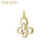 POH KONG 916/22K Yellow Gold Double Butterfly Pendant