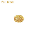 POH KONG 916/22K Yellow Gold Golden Swirl Elegance Bead Charm