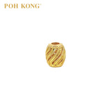 POH KONG 916/22K Yellow Gold Golden Swirl Elegance Bead Charm