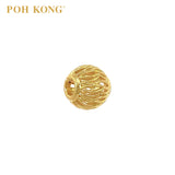POH KONG 916/22K Yellow Gold Willow Swirl Golden Bead Charm