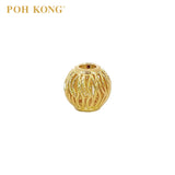 POH KONG 916/22K Yellow Gold Willow Swirl Golden Bead Charm