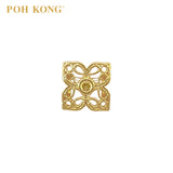 POH KONG 916/22K Yellow Gold Prosperity Four Leaf Charm