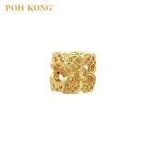 POH KONG 916/22K Yellow Gold Prosperity Four Leaf Charm