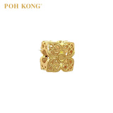 POH KONG 916/22K Yellow Gold Prosperity Four Leaf Charm