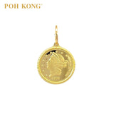 POH KONG 916/22K Yellow Gold 1906 Liberty Coin With Eagle Pendant