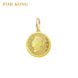 POH KONG 916/22K Yellow Gold 1906 Liberty Coin With Eagle Pendant