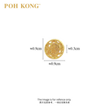 POH KONG 916/22K Yellow Gold Fortune Emblem Bead Charm
