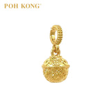 POH KONG 916/22K Yellow Gold Blessing Basket Ancient Coin Pendant