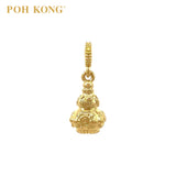 POH KONG 916/22K Yellow Gold 'FU' HuLu Bottle Gourd Blessing Pendant