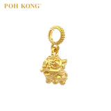 POH KONG 916/22K Yellow Gold "FU" Lion Dance Pendant