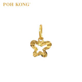 POH KONG 916/22K Yellow Gold Exquisite Smooth Back Little Butterfly Pendant