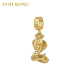 POH KONG 916/22K Yellow Gold Auspicious Majestic Snake With Crown Pendant