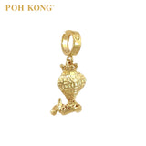 POH KONG 916/22K Yellow Gold Auspicious Majestic Snake With Crown Pendant