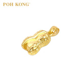POH KONG 999/24K Yellow Gold Gaping Peanut Pendant
