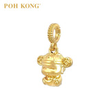 POH KONG 916/22K Yellow Gold Money Buddha With "YuanBao" Pendant