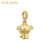 POH KONG 916/22K Yellow Gold Money Buddha With "YuanBao" Pendant