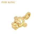 POH KONG 916/22K Yellow Gold Money Buddha With "YuanBao" Pendant