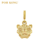 POH KONG 916/22K Yellow Gold Lion Dance Head Pendant