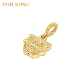 POH KONG 916/22K Yellow Gold Lion Dance Head Pendant