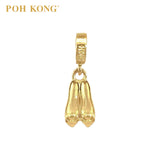 POH KONG 916/22K Yellow Gold Happy Love 3D Shoes Charm Pendant