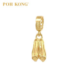 POH KONG 916/22K Yellow Gold Happy Love 3D Shoes Charm Pendant