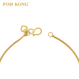 POH KONG 916/22K Yellow Gold Hollow Heart And Heart Bracelet