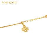POH KONG 916/22K Yellow Gold Hollow Heart And Heart Bracelet