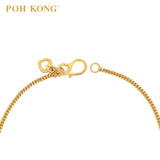 POH KONG 916/22K Yellow Gold Butterfly And Heart Bracelet