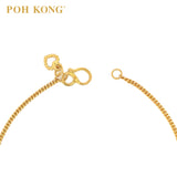 POH KONG 916/22K Yellow Gold Clover And Heart Bracelet