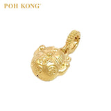 POH KONG 916/22K Yellow Gold "CAI" Lucky Cat Pendant