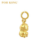 POH KONG 916/22K Yellow Gold Tiger Bear With YuanBao Pendant