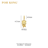 POH KONG 916/22K Yellow Gold Panda Bear With Four Heart Shape Pendant