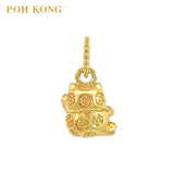 POH KONG 916/22K Yellow Gold 'ZhaoCai' Lucky Cat Pendant