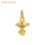 POH KONG 916/22K Yellow Gold Money God With 'YuanBao' Pendant