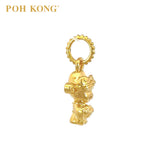 POH KONG 916/22K Yellow Gold Money God With 'YuanBao' Pendant