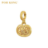 POH KONG 916/22K Yellow Gold Fortune Ruyi Lock Pendant