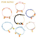 POH KONG 999/24K Yellow Gold Adjustable HandRope Bracelet