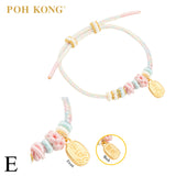 POH KONG 999/24K Yellow Gold Adjustable HandRope Bracelet