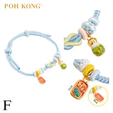 POH KONG 999/24K Yellow Gold Adjustable HandRope Bracelet