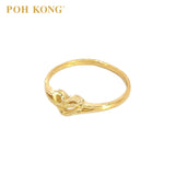 POH KONG 916/22K Yellow Gold Eternal Heart Ring