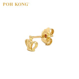 POH KONG 916/22K Gold Exquisite Crown Earrings